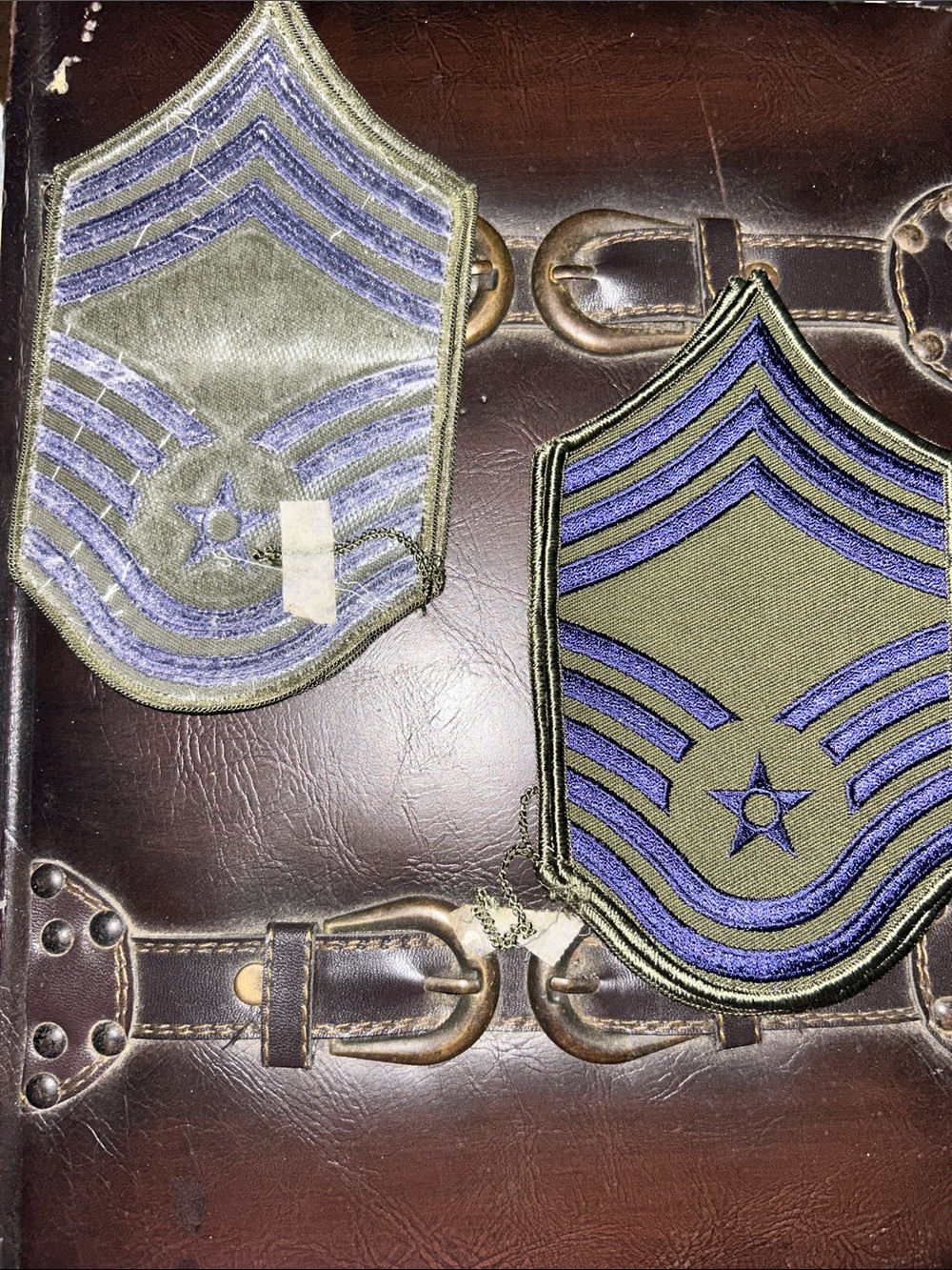 USAF Chief Master Sergeant Chevron Rank Insignia Embroidery Color Pair Green